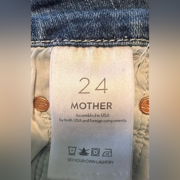 MOTHER The Looker Ankle Sz 24 in We The Animals Blue Stretch Jeans Orig $275 - Picture 11 of 13